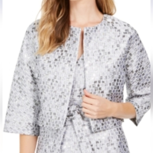 NWT NATORI SILVER BOLERO PARTY JACKET